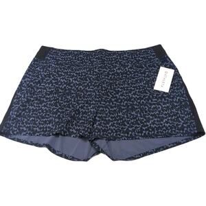 Athleta Brooklyn Shorts Womens Plus Size‎ 22 Black Gray Print Pockets NEW NWT